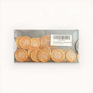 NEW Gold Initial Alphabet L Adhesive Wax Seal Stickers, 25 Pack Christmas Theme